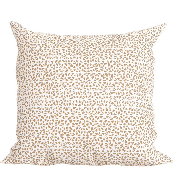 Modern Tan Pillow in Tesselle - Liza Pruitt