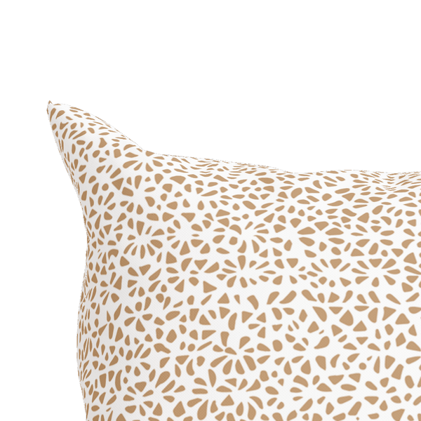 Modern Tan Pillow in Tesselle - Liza Pruitt