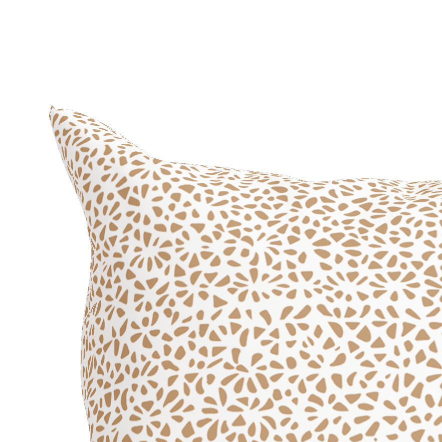 Modern Tan Pillow in Tesselle - Liza Pruitt