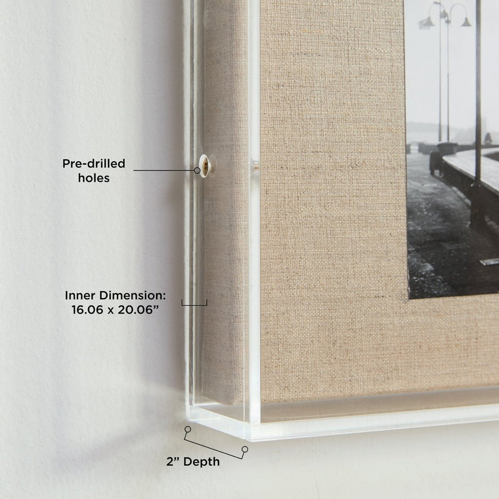 Modern UV - Grade Acrylic Shadowbox with Linen Canvas 2" Depth - Liza Pruitt
