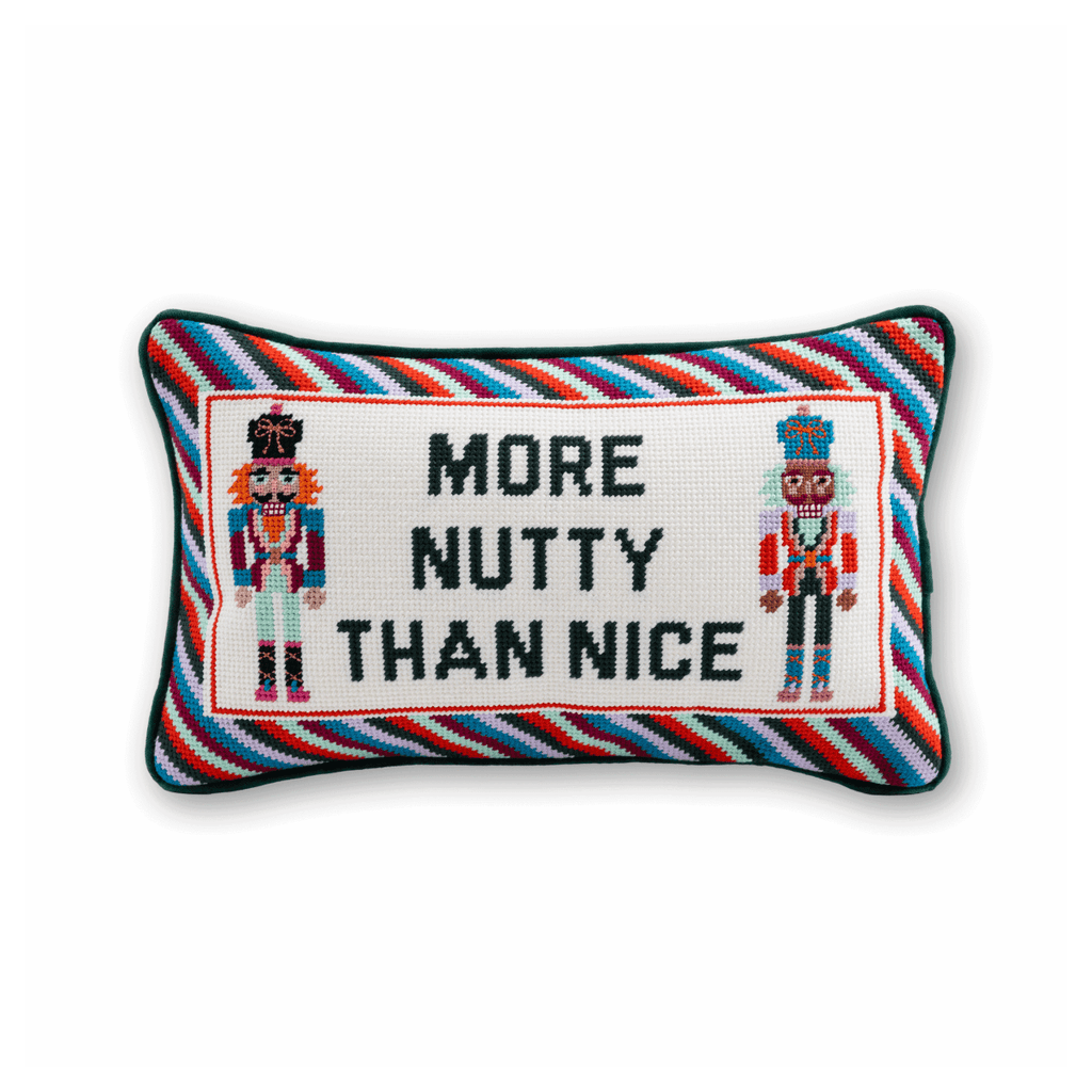 More Nutty Needlepoint Pillow - Liza Pruitt