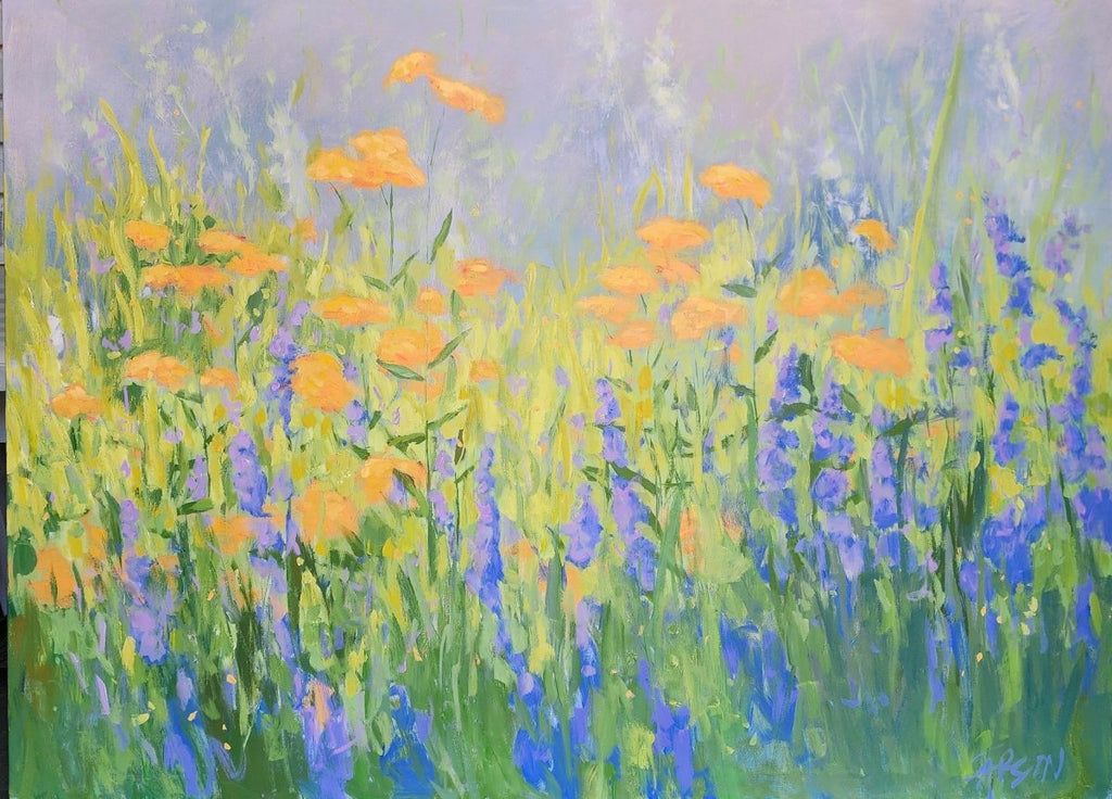 Morning Wildflower Field | 36" h x 48" w - Liza Pruitt