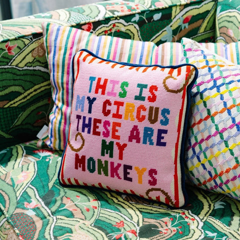 My Circus Needlepoint Pillow - Liza Pruitt