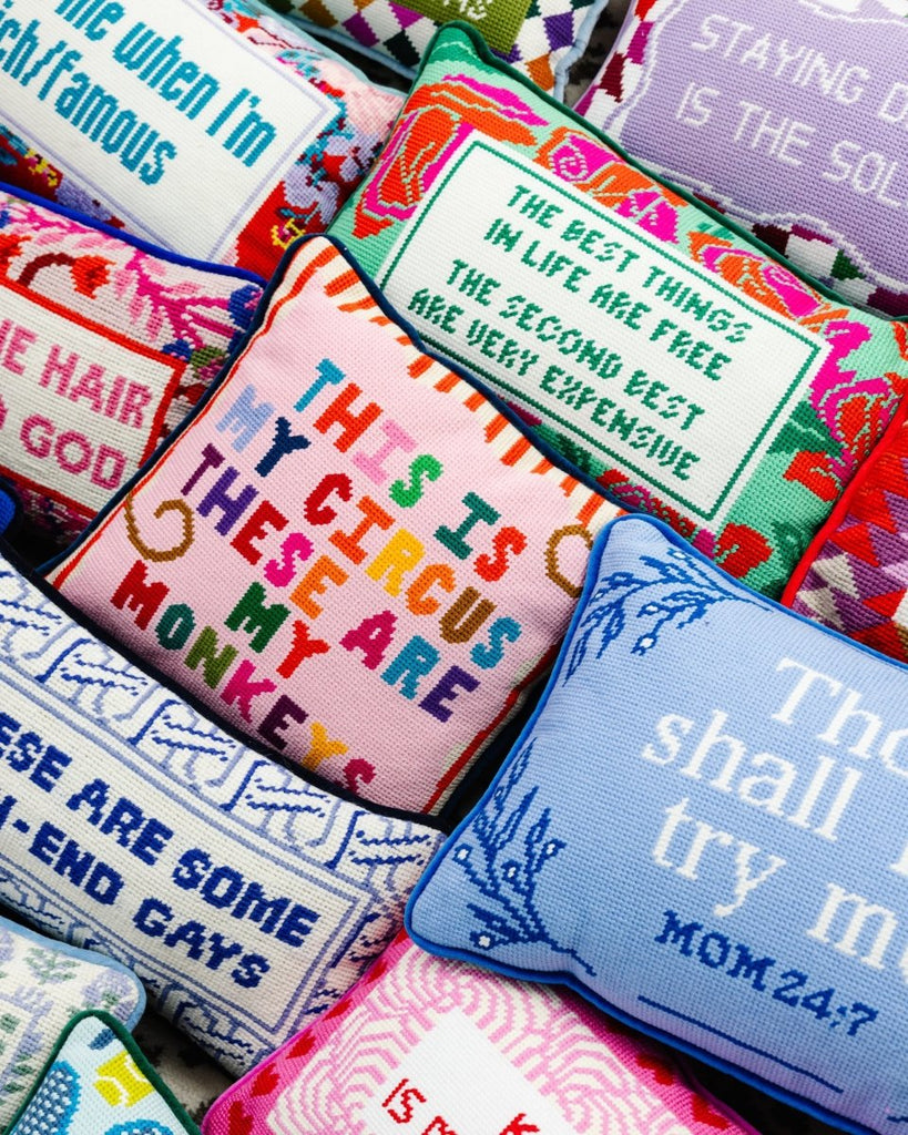 My Circus Needlepoint Pillow - Liza Pruitt