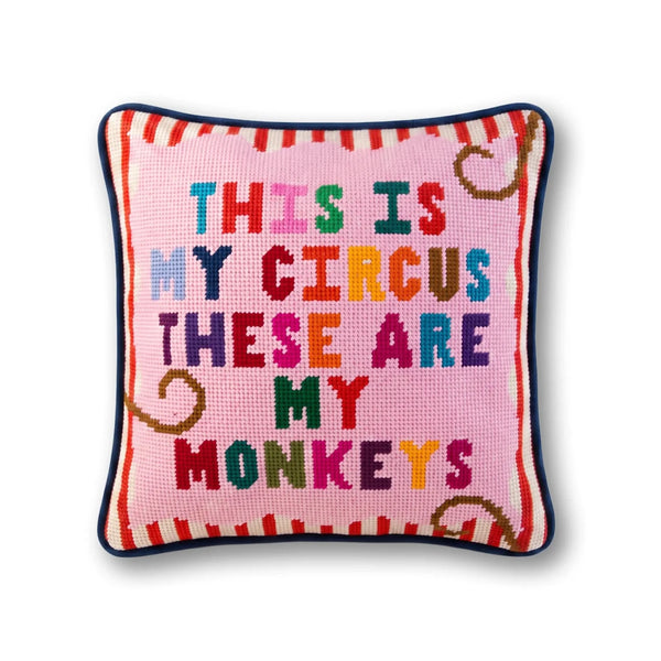 My Circus Needlepoint Pillow - Liza Pruitt