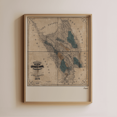 Napa, California Vintage Map - Liza Pruitt