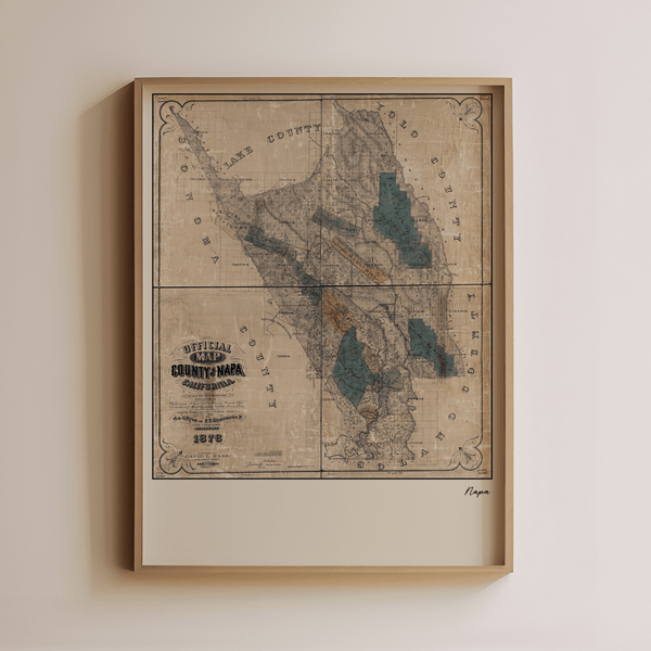 Napa, California Vintage Map - Liza Pruitt