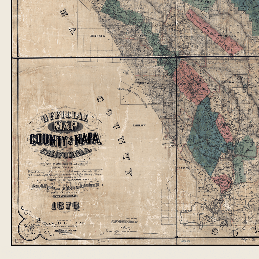 Napa, California Vintage Map - Liza Pruitt