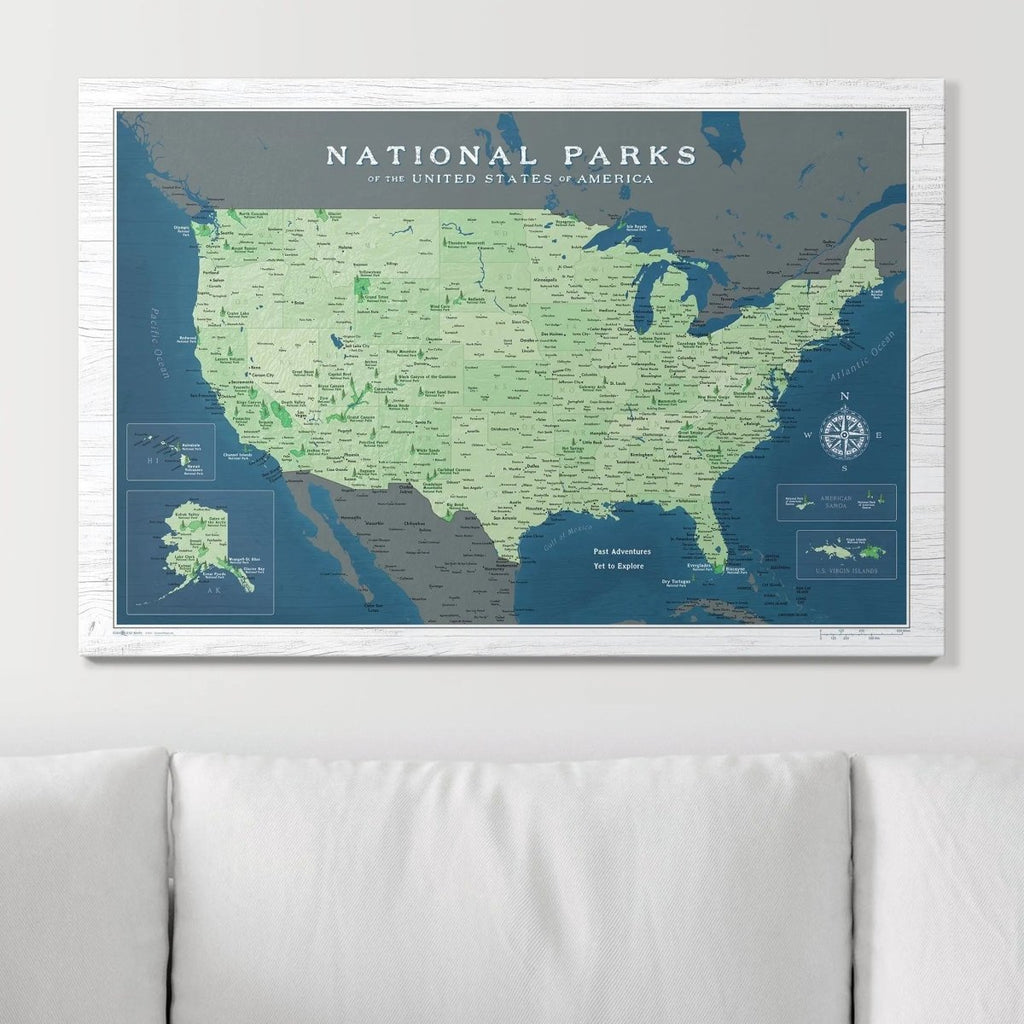 National Parks Push Pin Map Pin Board - Pins Included! - Liza Pruitt