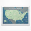 National Parks Push Pin Map Pin Board - Pins Included! - Liza Pruitt