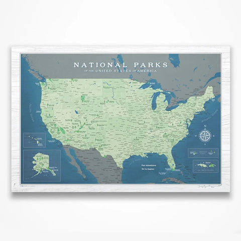 National Parks Push Pin Map Pin Board - Pins Included! - Liza Pruitt
