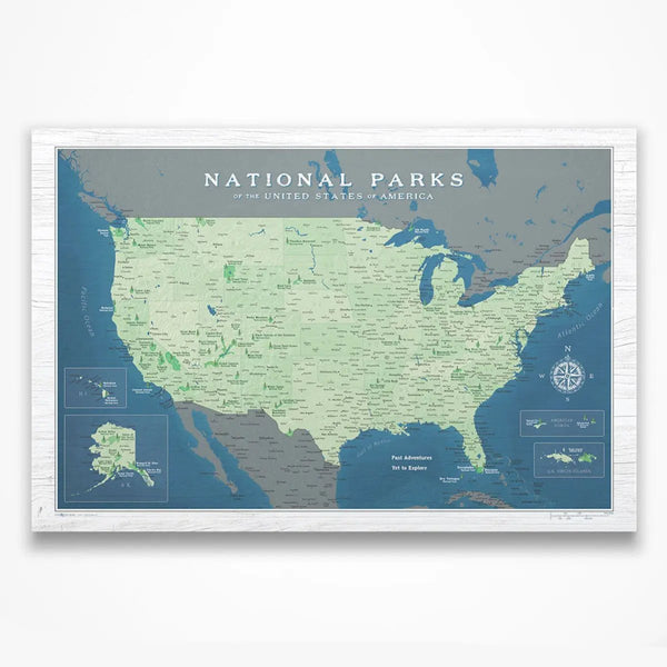 National Parks Push Pin Map Pin Board - Pins Included! - Liza Pruitt