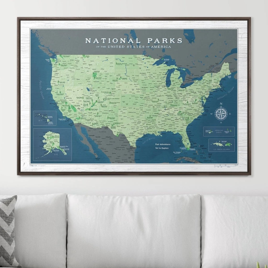 National Parks Push Pin Map Pin Board - Pins Included! - Liza Pruitt