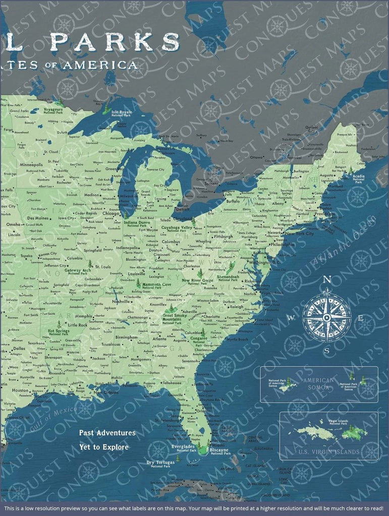 National Parks Push Pin Map Pin Board - Pins Included! - Liza Pruitt