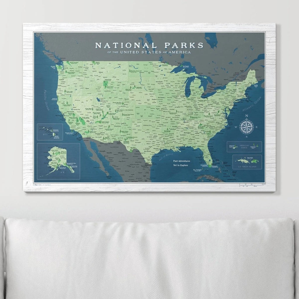 National Parks Push Pin Map Pin Board - Pins Included! - Liza Pruitt
