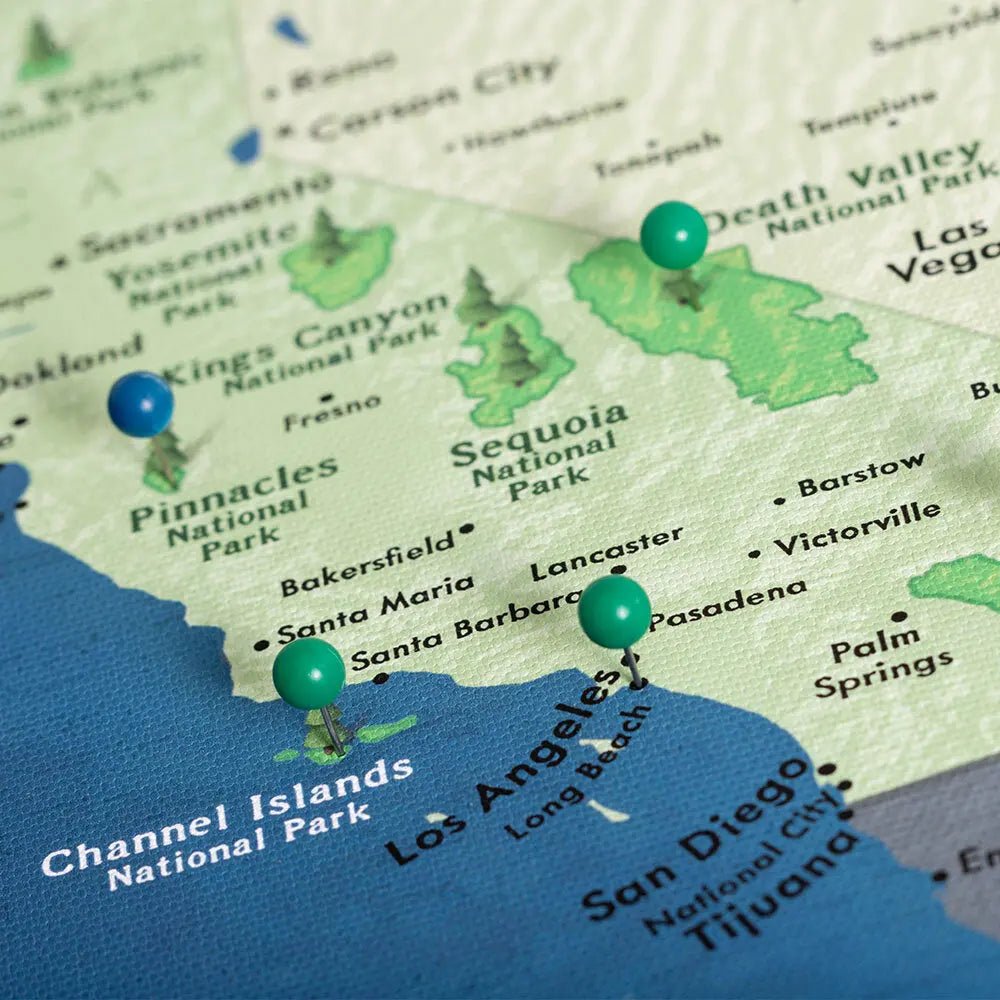 National Parks Push Pin Map Pin Board - Pins Included! - Liza Pruitt