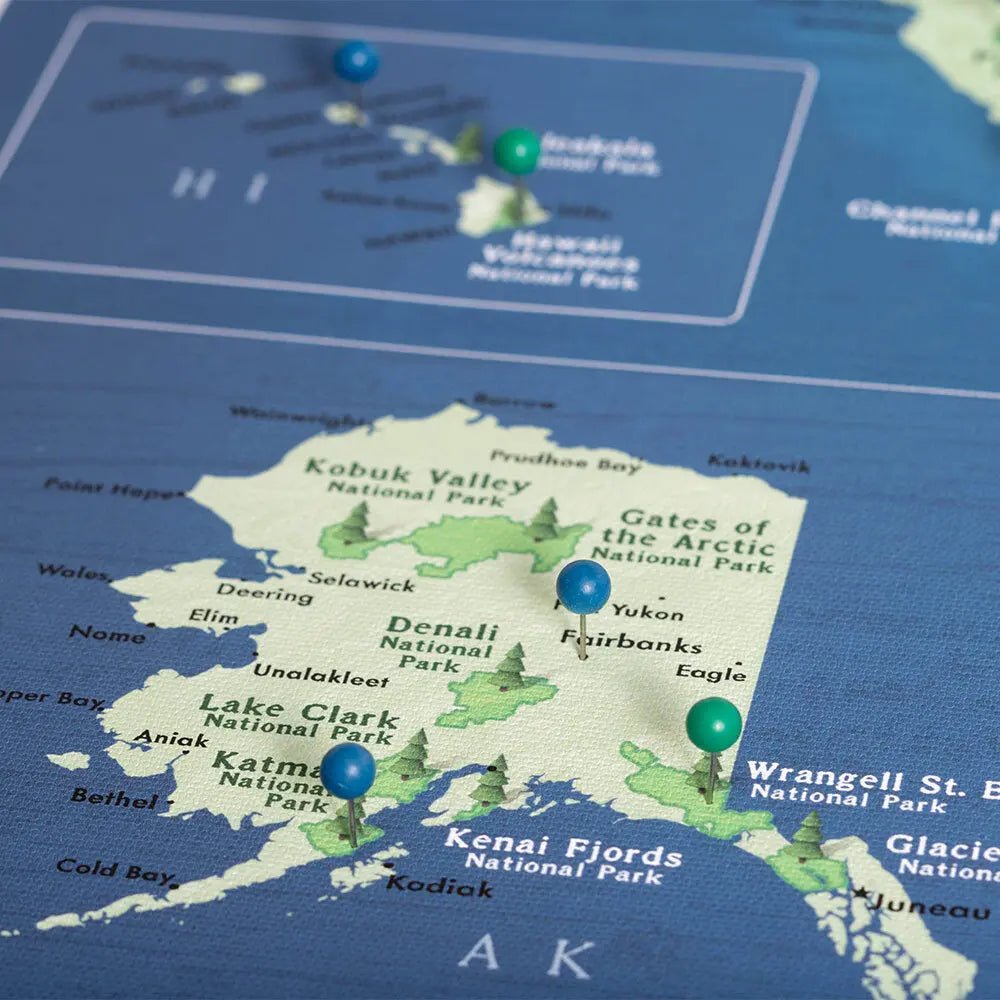 National Parks Push Pin Map Pin Board - Pins Included! - Liza Pruitt