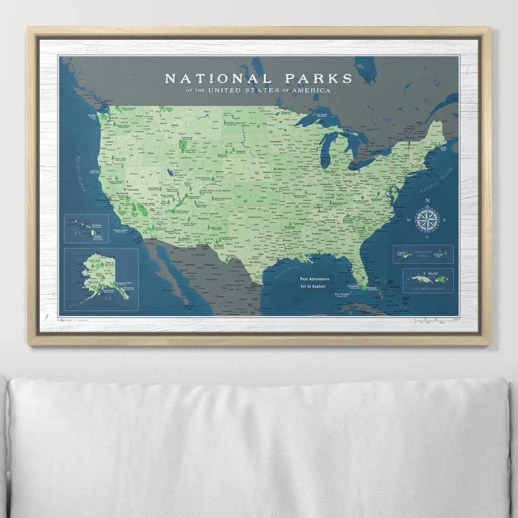 National Parks Push Pin Map Pin Board - Pins Included! - Liza Pruitt