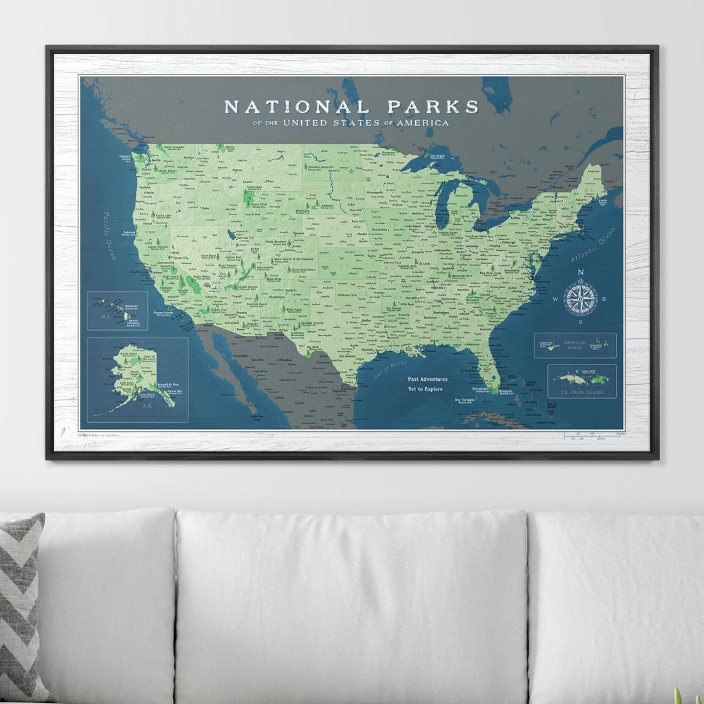 National Parks Push Pin Map Pin Board - Pins Included! - Liza Pruitt