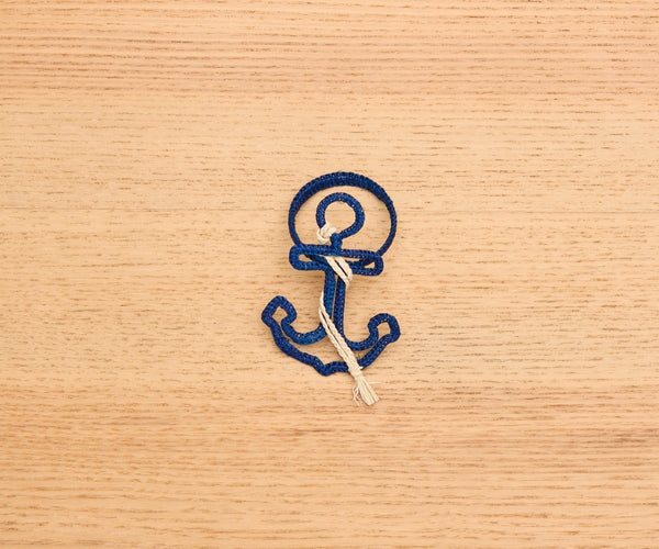 Nautical Anchor Napkin Rings – Coastal Table Decor, Handmade Raffia Napkin Holders, Set of 4 Blue and White Anchor Rings, Ocean Party Decor - Liza Pruitt
