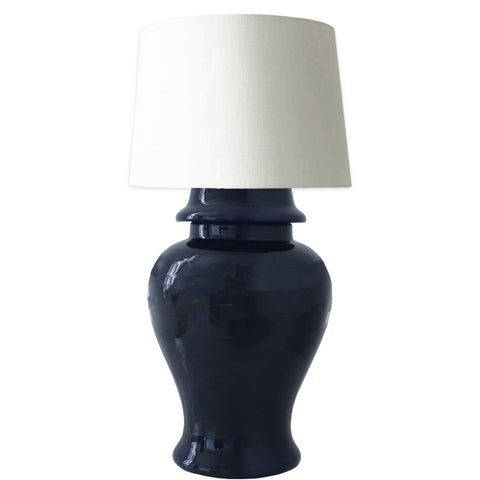 Navy Blue Ginger Jar Lamp - Liza Pruitt