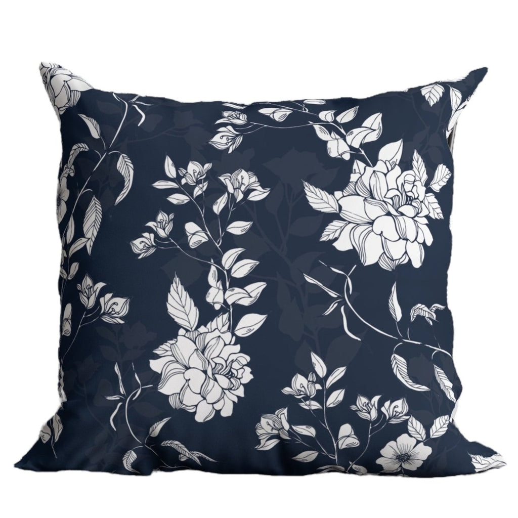 Navy Floral Pillow in Pembroke - Liza Pruitt