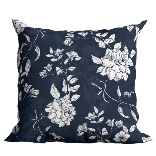 Navy Floral Pillow in Pembroke - Liza Pruitt