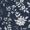 Navy Floral Pillow in Pembroke - Liza Pruitt