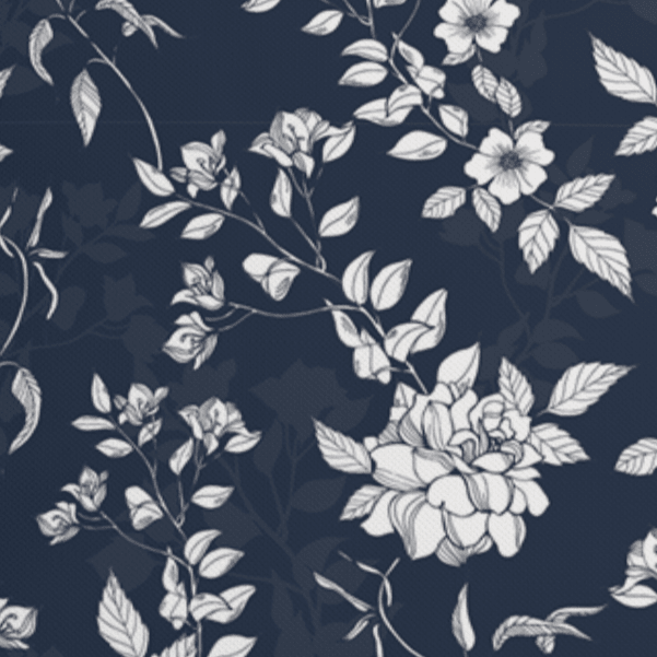 Navy Floral Pillow in Pembroke - Liza Pruitt