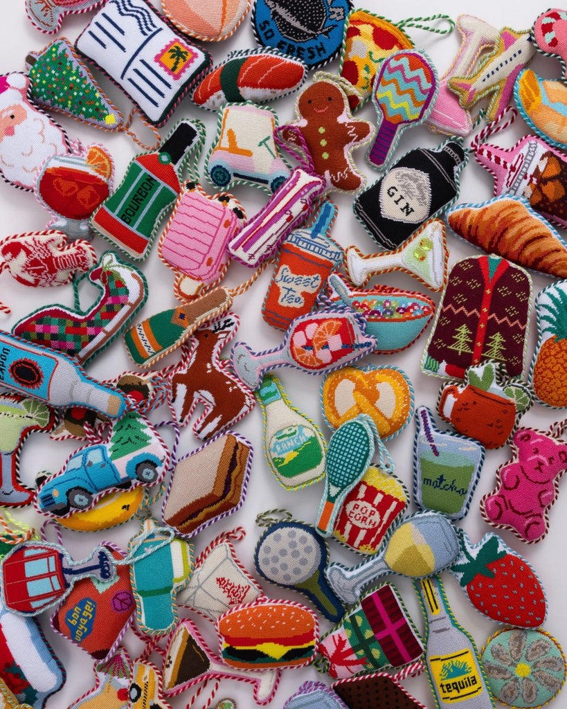 Needlepoint Icon Ornament - Dirty Martini - Liza Pruitt