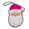 Needlepoint Icon Ornament - Pink Santa - Liza Pruitt