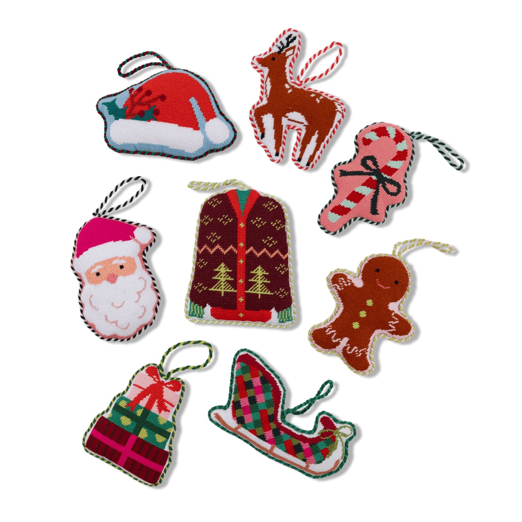 Needlepoint Icon Ornament - Sleigh - Liza Pruitt