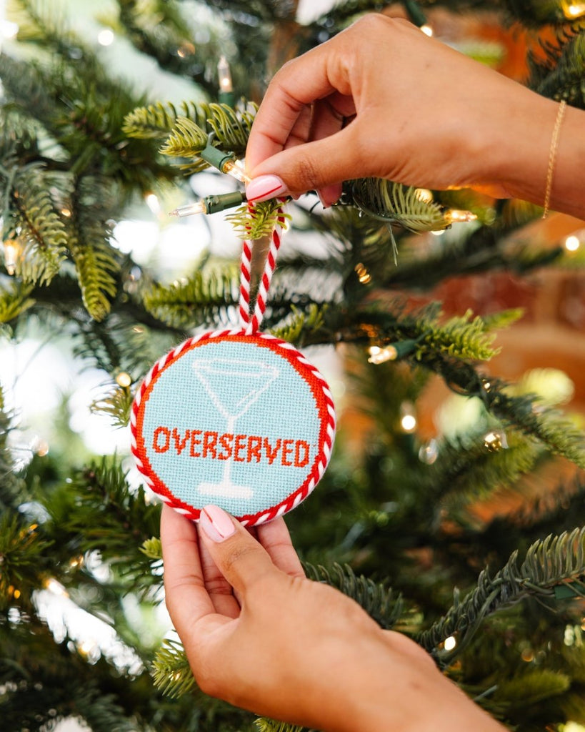 Needlepoint Ornament - Overserved - Liza Pruitt