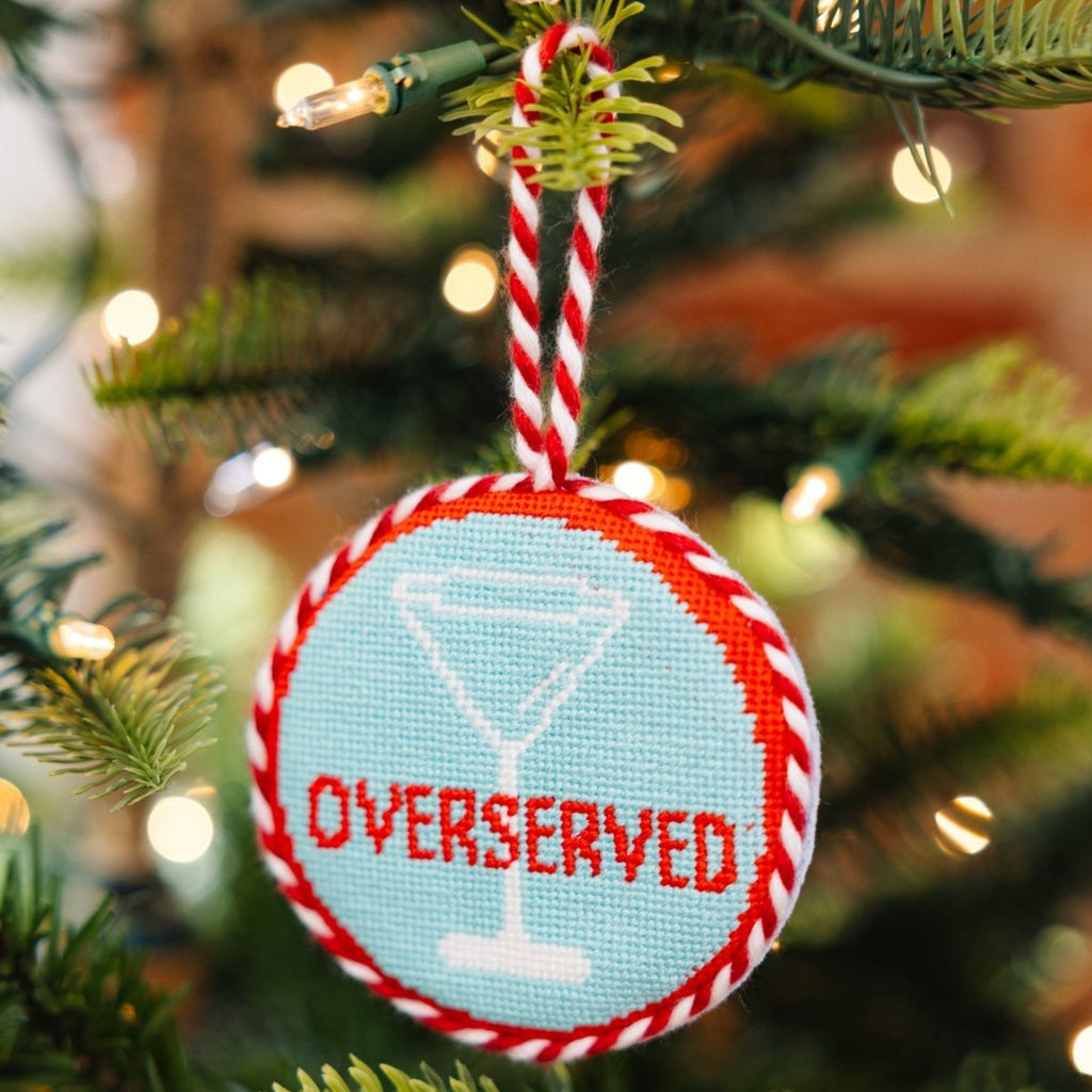 Needlepoint Ornament - Overserved - Liza Pruitt
