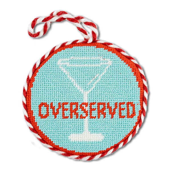 Needlepoint Ornament - Overserved - Liza Pruitt