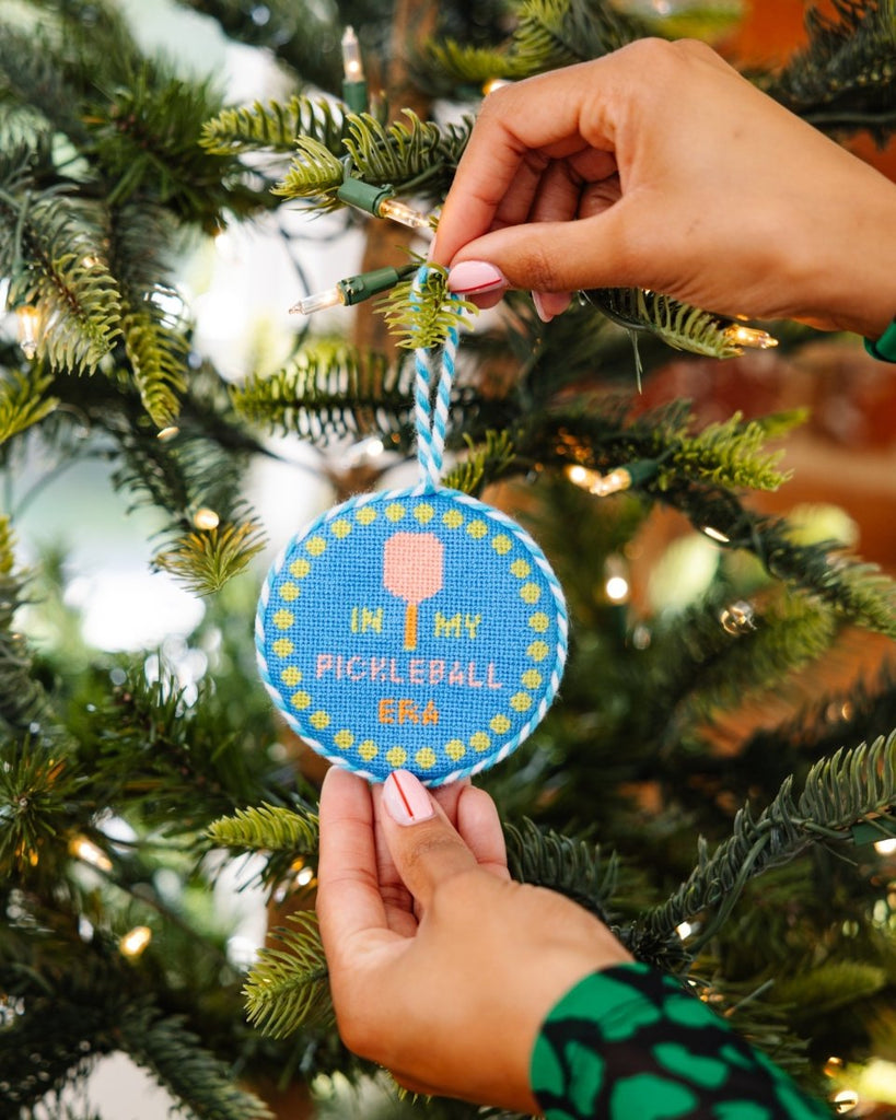 Needlepoint Ornament - Pickleball Era - Liza Pruitt