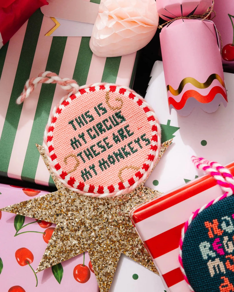 Needlepoint Ornament - This Is My Circus - Liza Pruitt