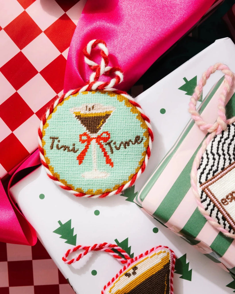 Needlepoint Ornament - Tini Time - Liza Pruitt