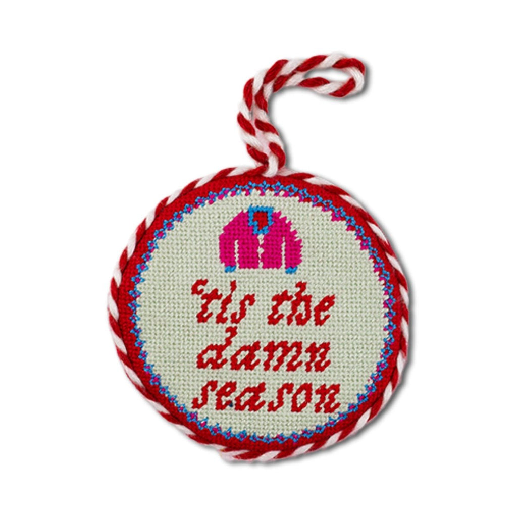 Needlepoint Ornament - Tis The Damn Season - Liza Pruitt