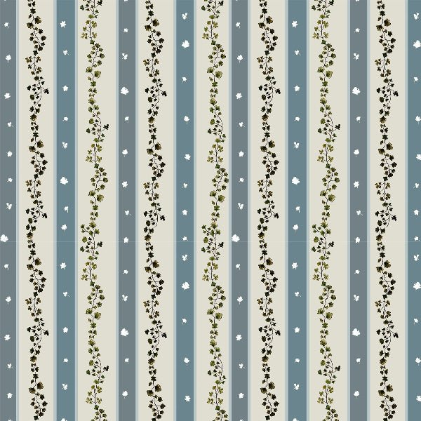 Nell Indigo Stripe Fabric - Liza Pruitt
