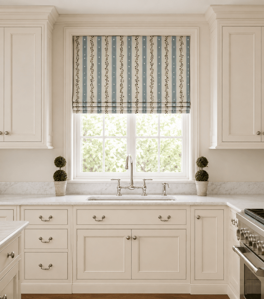 Nell Indigo Stripe Fabric - Liza Pruitt