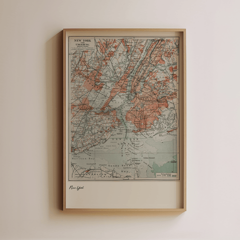 New York City - Vintage Map - Liza Pruitt