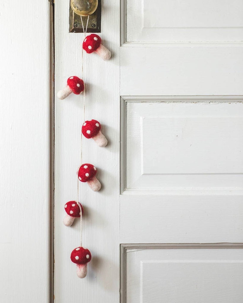 Nordic Felted Mushroom Ornaments - Liza Pruitt