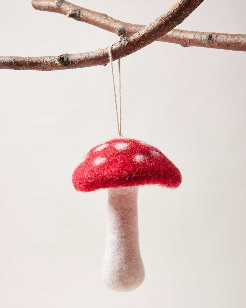 Nordic Felted Mushroom Ornaments - Liza Pruitt