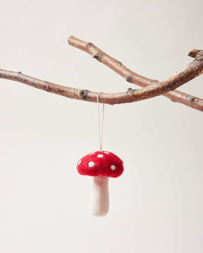 Nordic Felted Mushroom Ornaments - Liza Pruitt