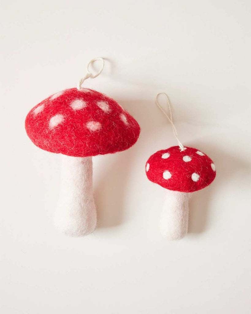 Nordic Felted Mushroom Ornaments - Liza Pruitt