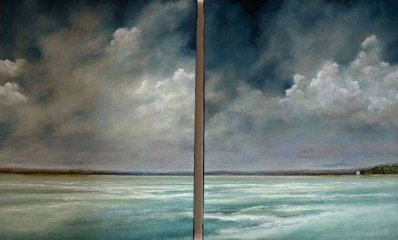 Nor’easterly (Diptych) | 23” h x 36" - 38" w - Liza Pruitt