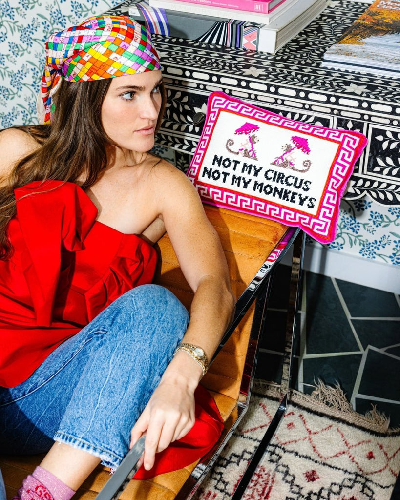 Not My Circus Needlepoint Pillow - Liza Pruitt