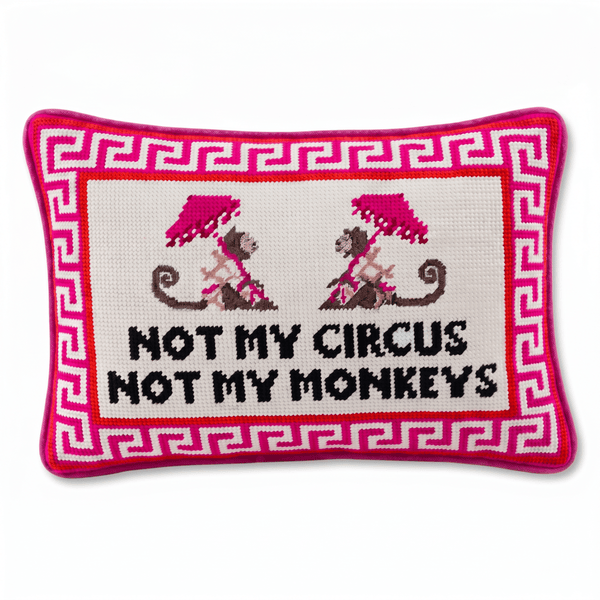 Not My Circus Needlepoint Pillow - Liza Pruitt