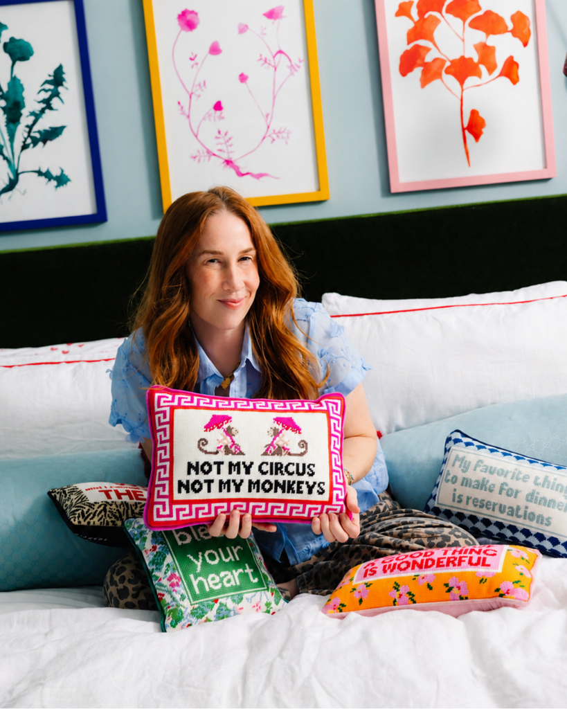 Not My Circus Needlepoint Pillow - Liza Pruitt